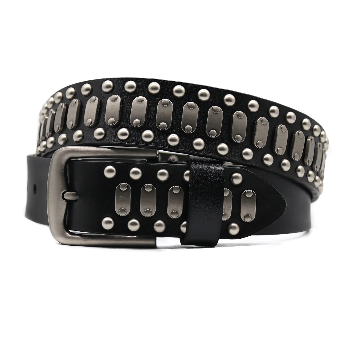 New-Cowboy-Motorcycle-Jeans-Heavy-Metal-Rivet-Belts-For-Men-Genuine ...