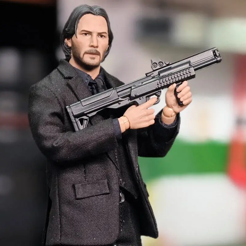 

Manipple Studio 1/12 Scale Collectible John Wick Killer Suit Keanu Reeves 6Inch Action Figure Model with Double Heads Sculpt