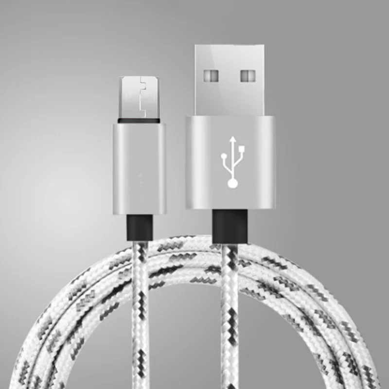 Premium Nylon Braided Micro USB Data Sync Charger Cable - Multiple Lengths Available