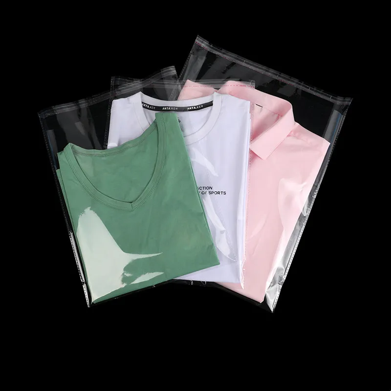 100 Stuks/Niet-poreuze Transparante Kleding Bag Self-Afdichting Plastic Zak Wedding Party Opp Gift Bag T-shirt en Verpakking Zak