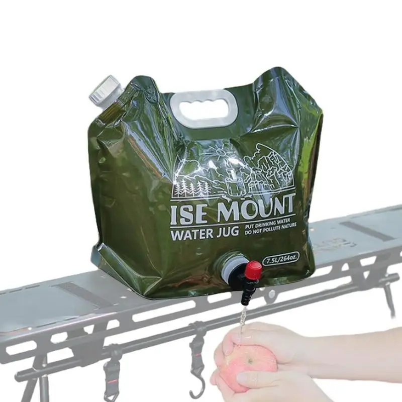 Contenitore Per Acqua Pieghevole Contenitore Per Acqua Pieghevole Di Grande Capacità Da 7,5 Litri Contenitore Per Acqua Verde Con Acqua Portatile Con 