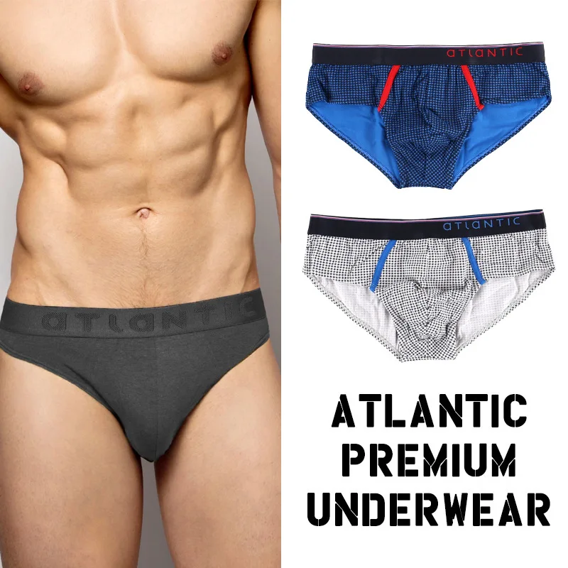 

Men Underwear Briefs Cotton Comfortable Sexy Panties Breathable Quick Dry Bikini Men Double Pouch Slip Underpants USA Size M-XXL