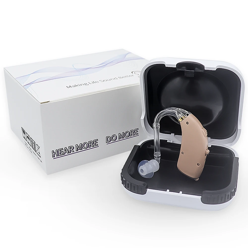 2025 Digital Hearing Aids BTE Adjustable Tone Sound Amplifier Portable Deaf Elderly digital Hearing Aid hearing aid