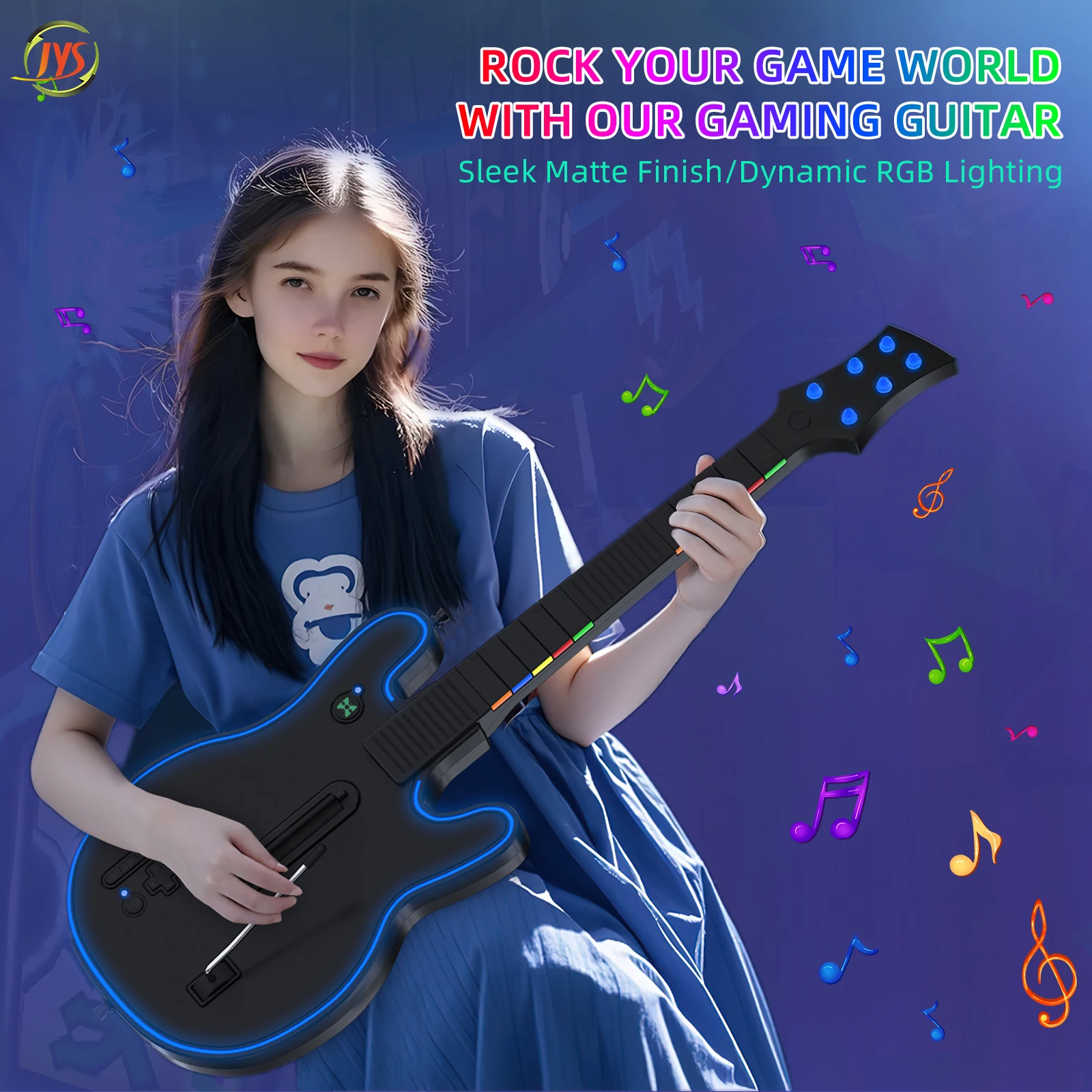 JYS-X150 Multi-platform 2.4G wireless guitar game console For xbox one / S Xbox Series X/S PC Controller RGB light