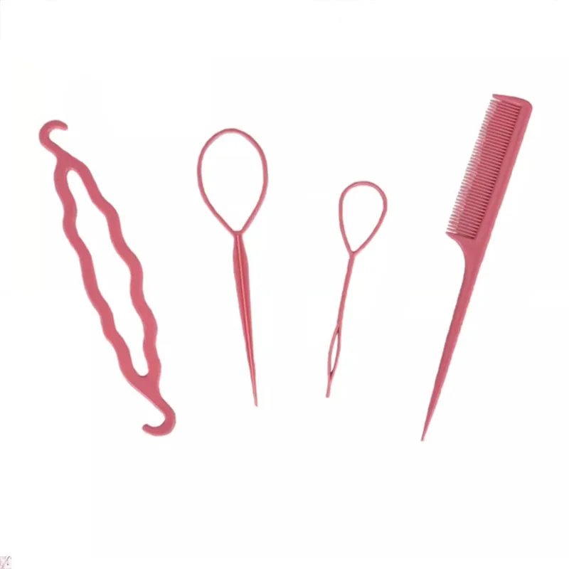 Hair Styling Tool 4 pcs/set Hair bun braid Horsetail Manufacturer pointy tail comb