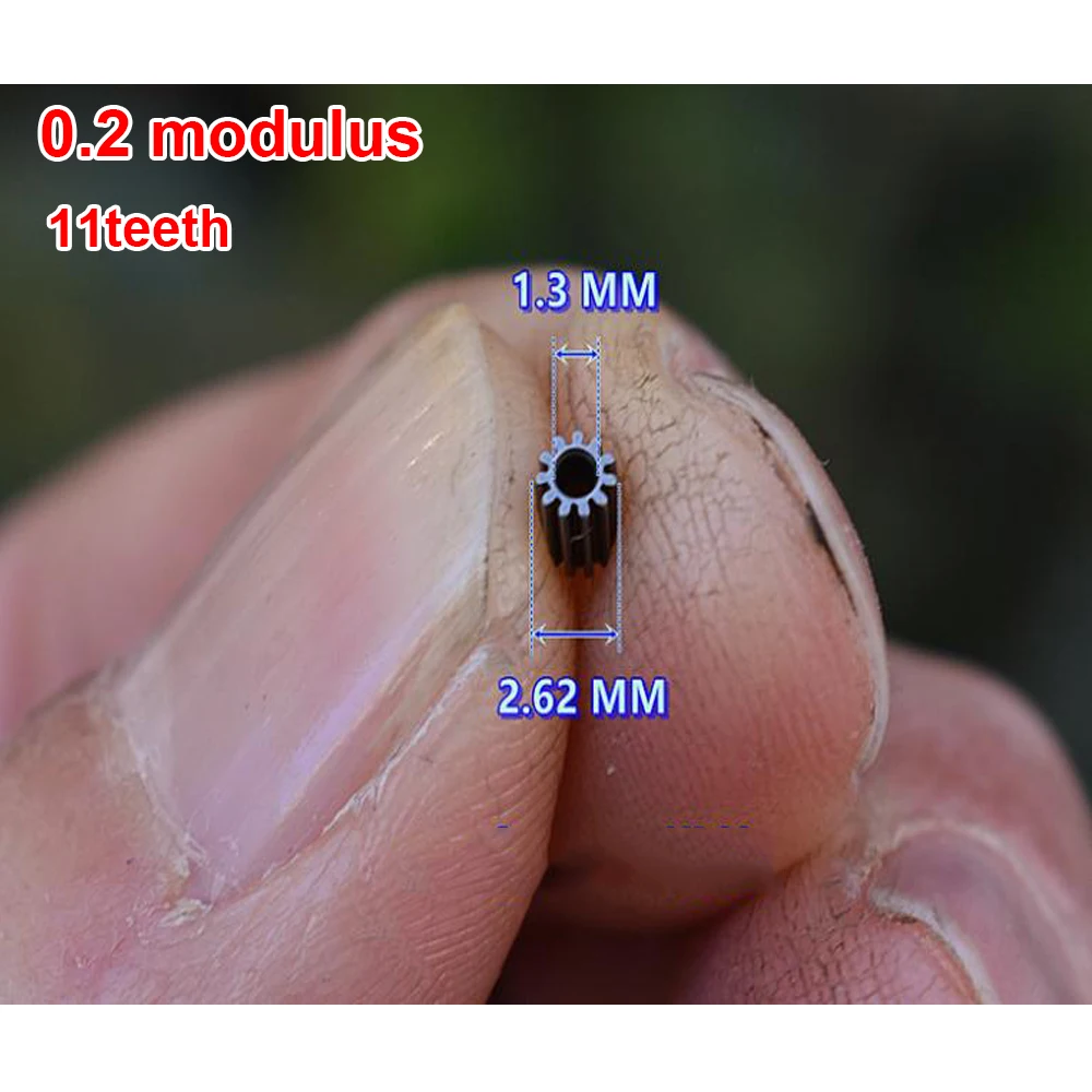 10PCS Metal Gear Reducer Motor Gear Diameter 2.62MM 11 Teeth 0.2 Modulus Height 4.1MM Reduction Motor