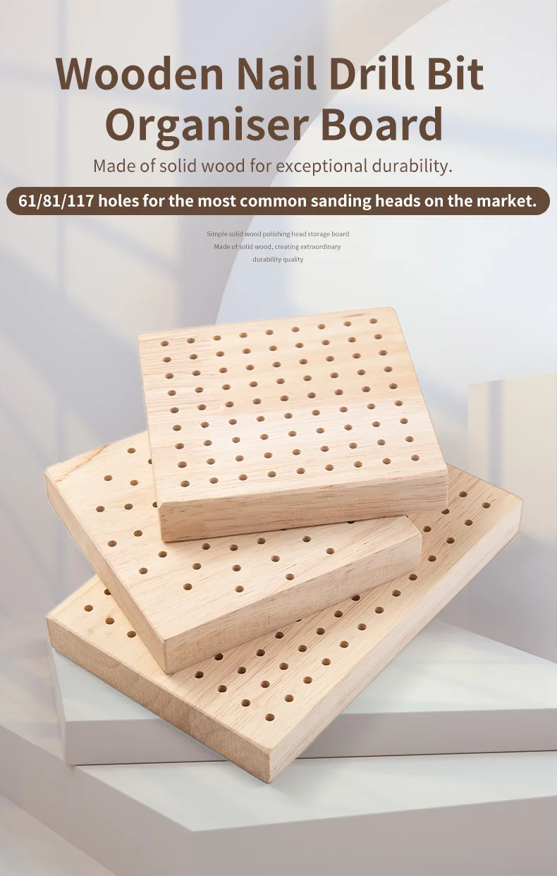 18/61/81 Slots Polieren Kopf Lagerung Holz Nagel Bohrer Organizer Fach Fräser Halter 2,35mm Schaft fit Display-ständer – Detail 1