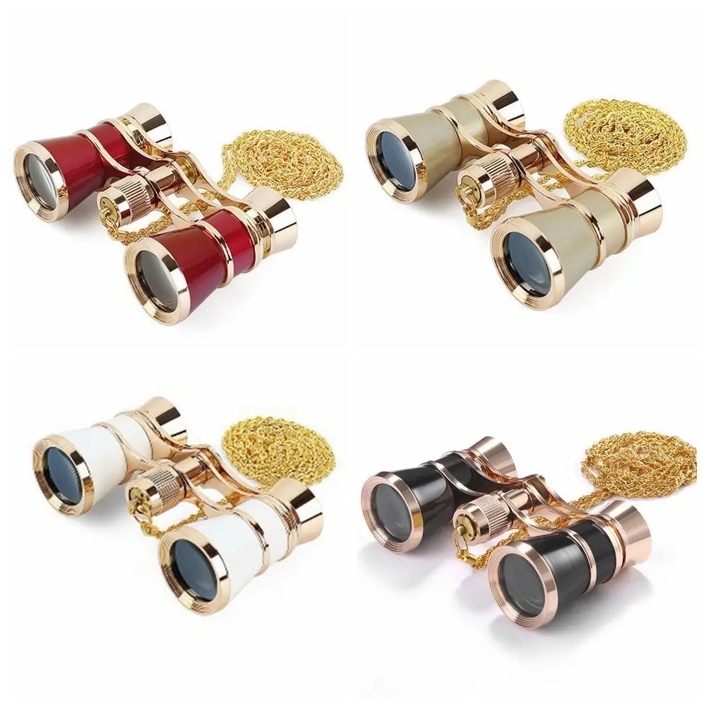 Portable Opera Glasses Binoculars Vintage Compact Musical Concert Telescope 3 X 25 Lightweight Theater Glasses Bird Watching 5