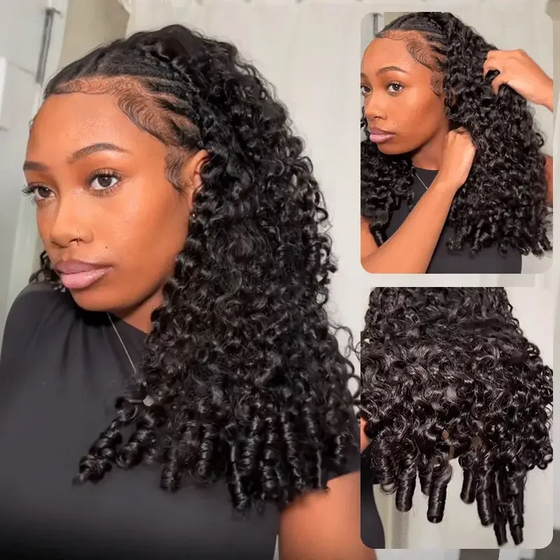 Glueless Burmese Curly Human Hair Wig Ready to Wear 13x4 Deep Wave Curly Lace Front Human Hair Wigs For Woman on Clearance Sale 5