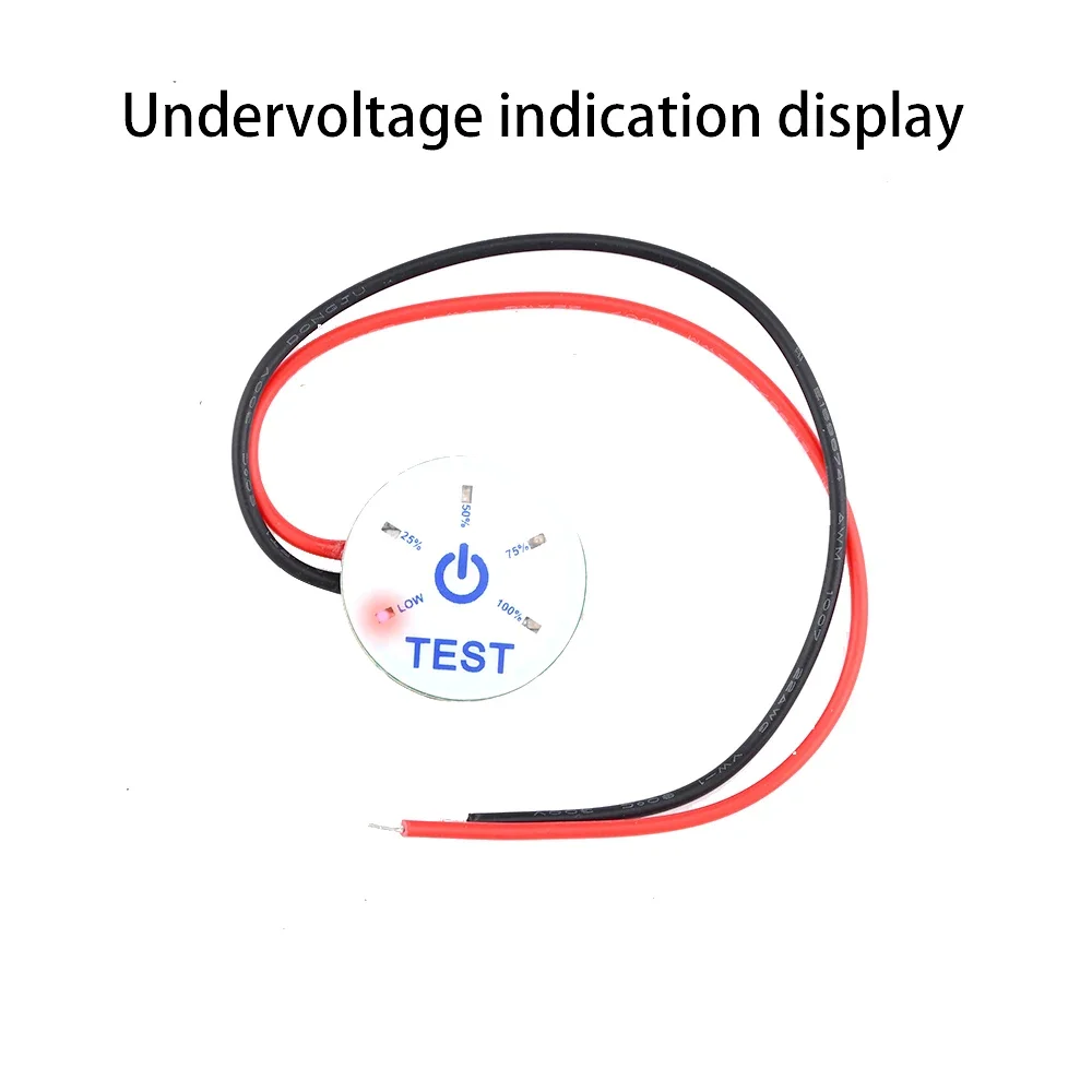 Round Battery Power Indicator with Undervoltage Alert – 12V Multi-Stage Gauge