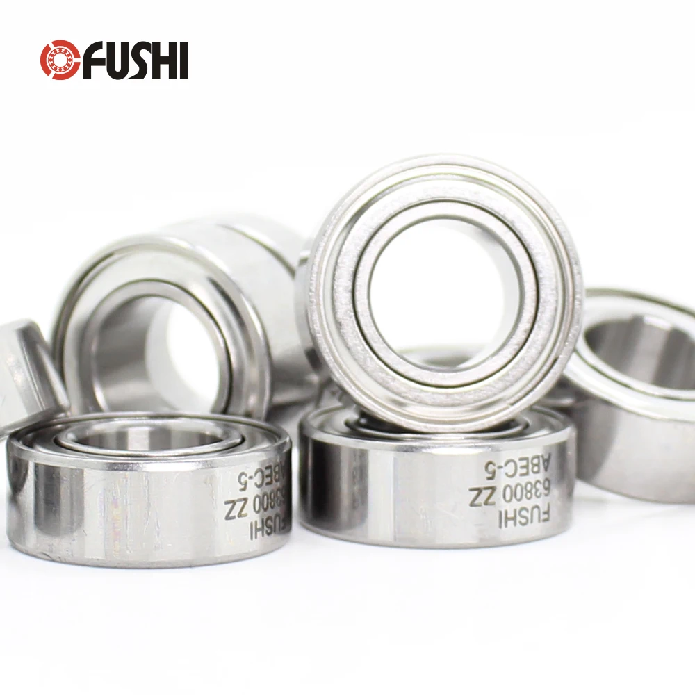 63800ZZ Bearing ABEC-5 10*19*7 mm Metric Thin Section 63800Z Ball Bearings 63800 ZZ 10PCS