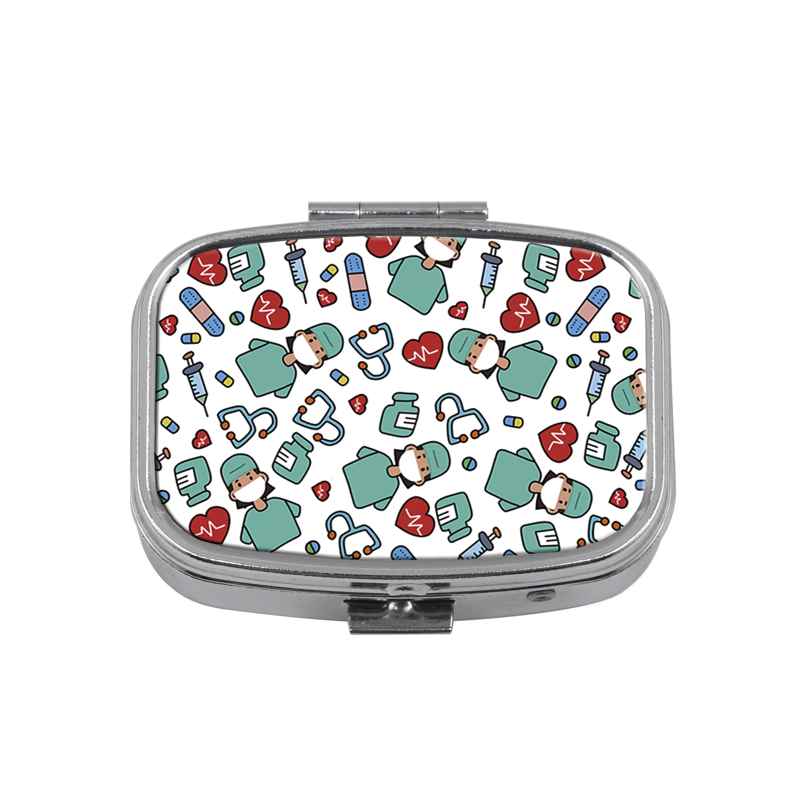 Mini Portable Cartoon Animal Pill Organizer with Multi-Grid Storage