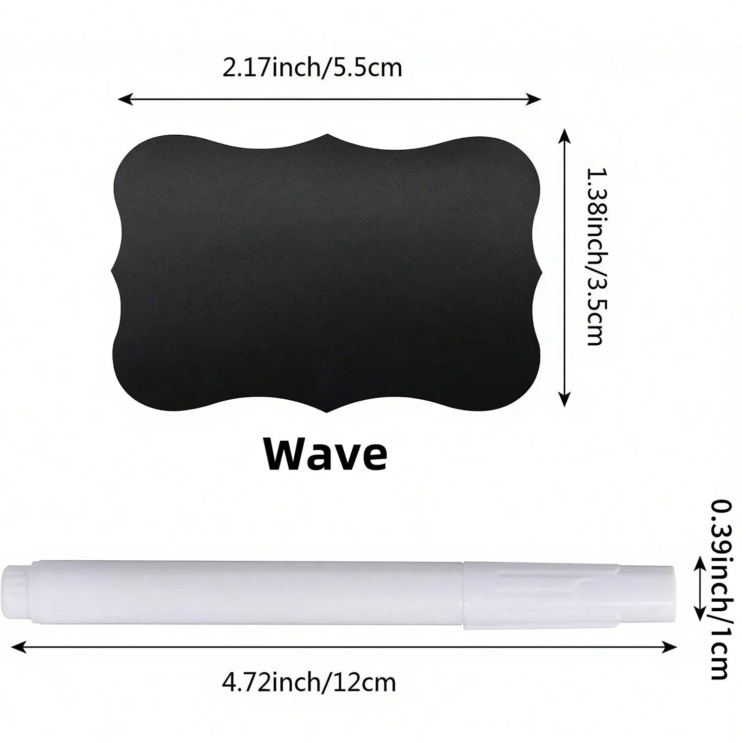 Removable Blackboard Stickers 120Pcs/Roll 3 Styles With Erasable Pen Waterproof Chalkboard Labels for Home & Kitchen 1.4*2.2inch