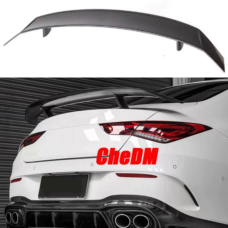 

For Mercedes Benz New C-Class W118 CLA CLS AMG C180 200 260 300 100% Real Carbon Fiber Rear Spoiler Trunk Lid Diffuser PK Styl
