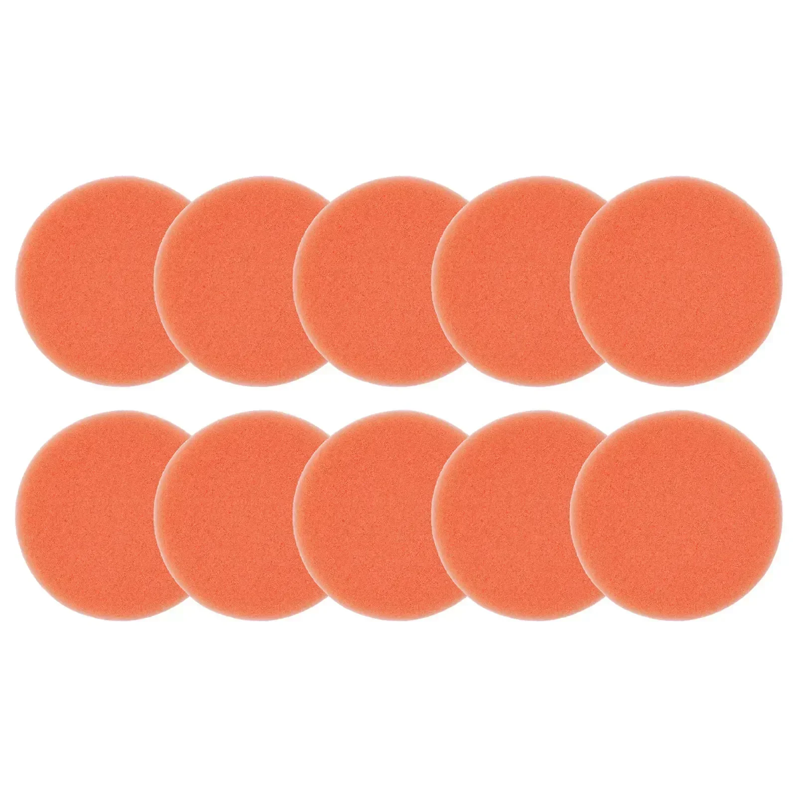 Car Polishing Sponge Orange Smooth Flat Sponge Polishing Pad 10PCS 75mm for Car Polisher Auto Beauty Paint Care Accessories