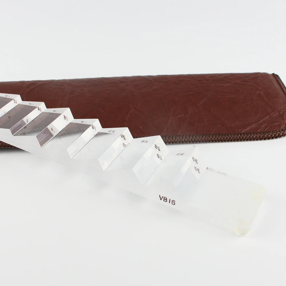 VB15 Optical Vertical Prism Bar 15 Diopters Leather Case