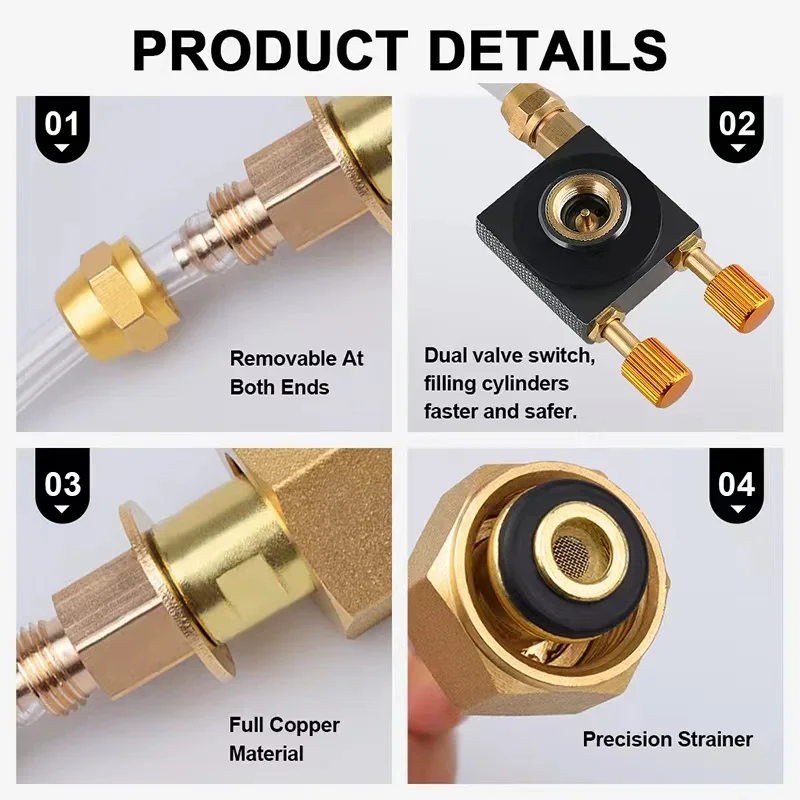 Outdoor Camping Propane Cylinder Filling Adapter Gas Tank Furnace Connector Coupler Gas Stove Refill Accessories