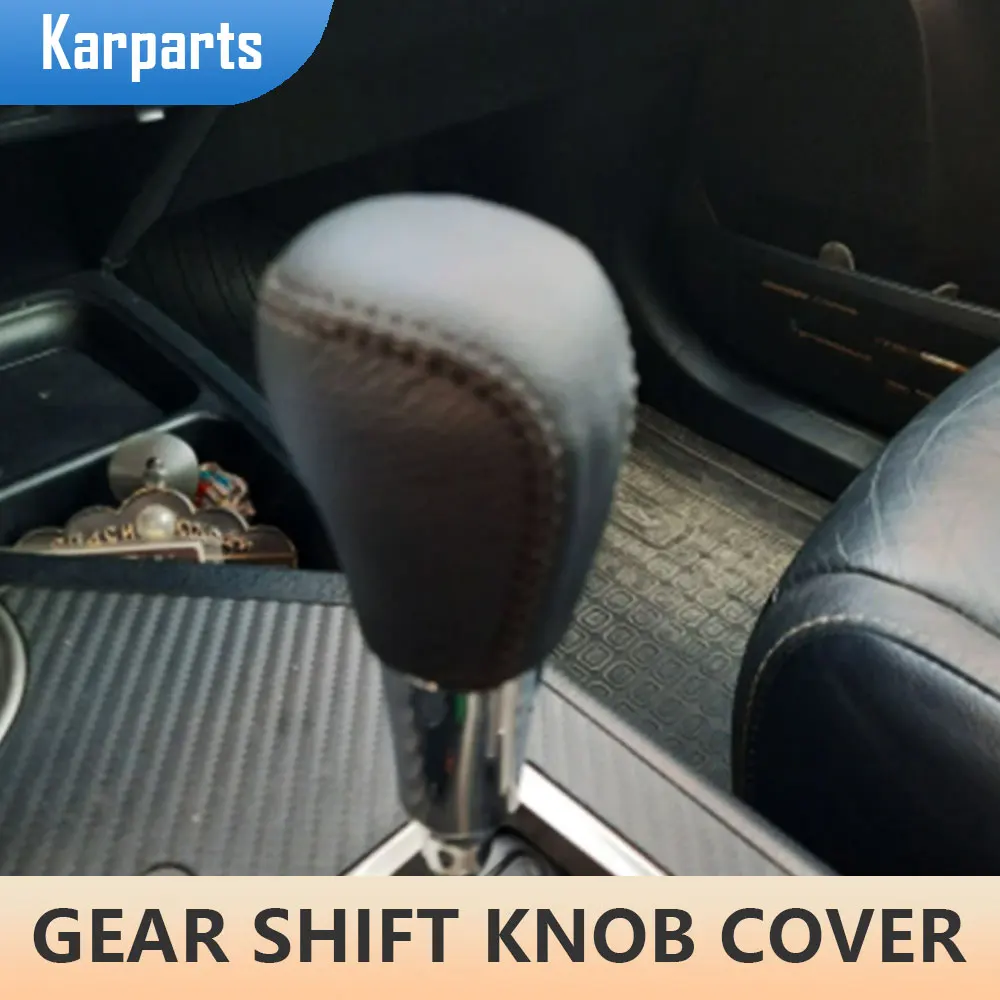 

Genuine Leather Car Gear Shift Collars Gear Head Shift Knob Cover for Toyota Corolla Rav4 Rav 4 2014 - 2019 AT Accessories