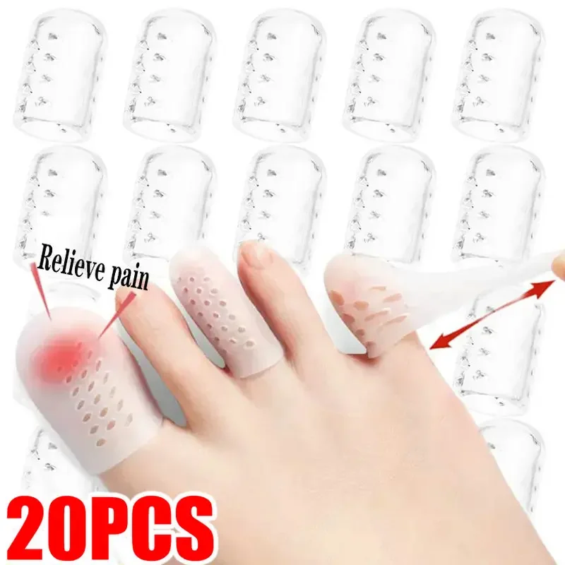 Silicone Toe Protector Gel Little Toe Tube Corns Blisters Corrector Pinkie Bunion Toe Finger Protection Sleeve