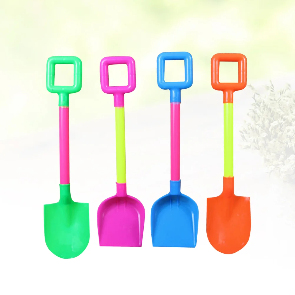4pcs Mini Sand Shovels Beach Toy Sand Dredging with Plastic Spade Playing Toy for Children