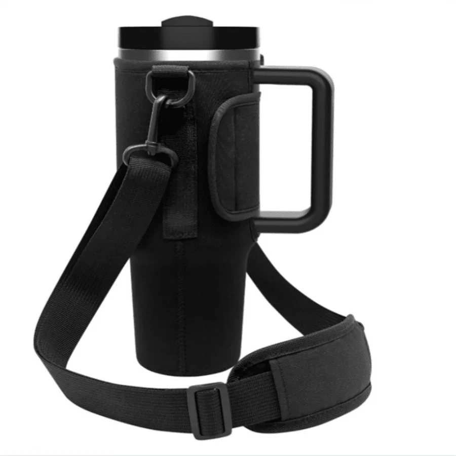 1-teilige Wasserflaschen-Tragetasche, kompatibel mit LargeTumbler mit Griff, Wasserflaschenhalter mit verstellbarem Schultergurt – Detail 3