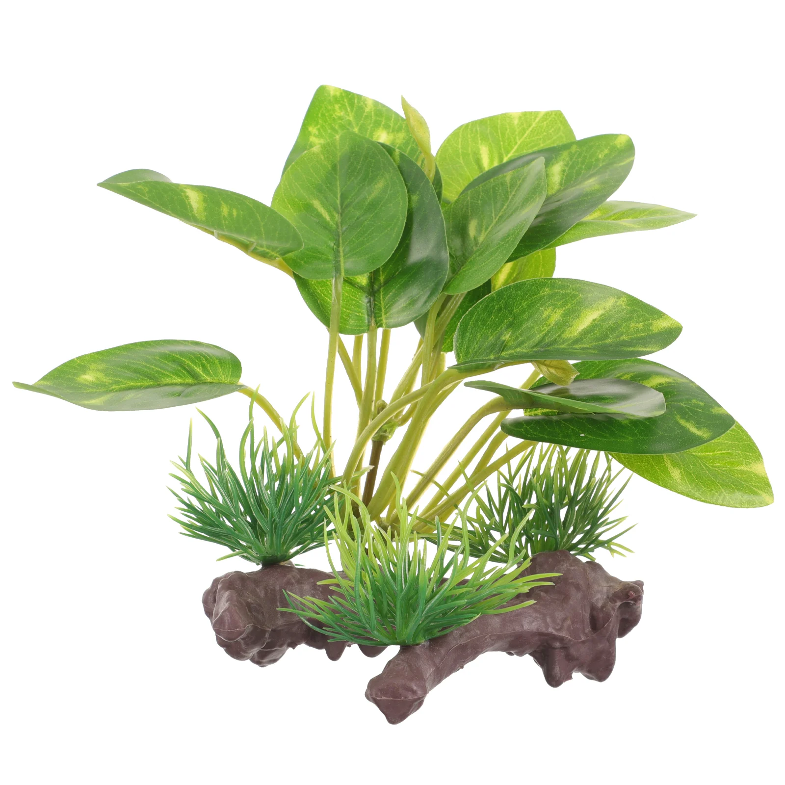 

Artificial Water Plants Light Green Color Bonsai Fake Decor Plastic for Fish Tank