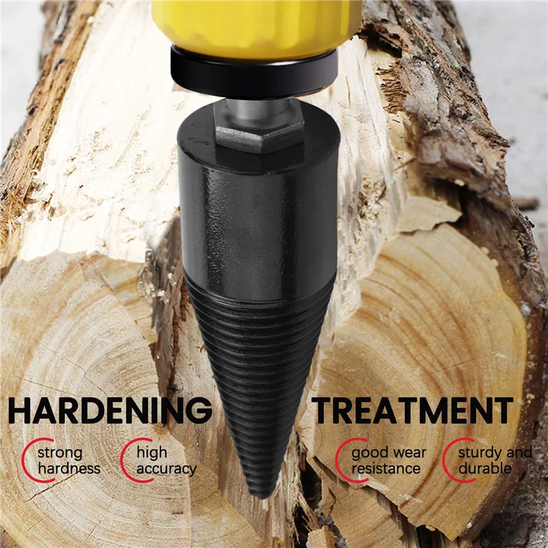 Removable Firewood Log Splitter Drill Bit, Wood Splitter Drill Bits Split Drilling Tools Drill Bit Wood Chopping Bit images - 6