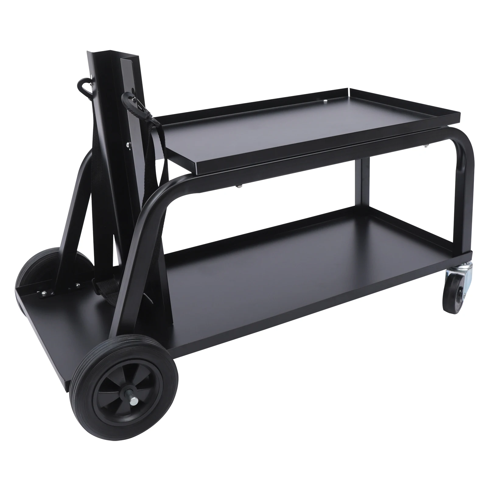 

2-Tier Welding Rolling Cart Professional Plasma Cutter with 4 Wheels and Tank Storage for TIG MIG Heavy Duty 110 Lbs