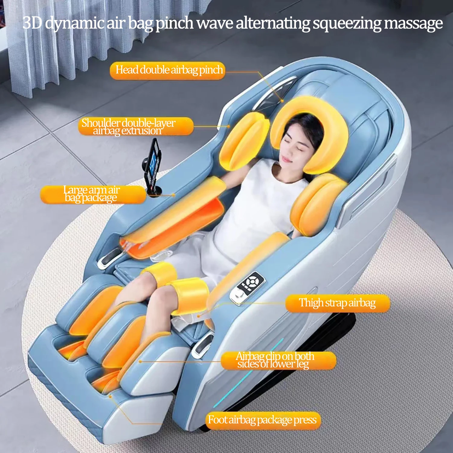 3 Year Warranty UKLife 4D SL-Track Full Body Air Bag Zero Gravity Luxury Electric Massager Chairs For Office Massage Sofa 4