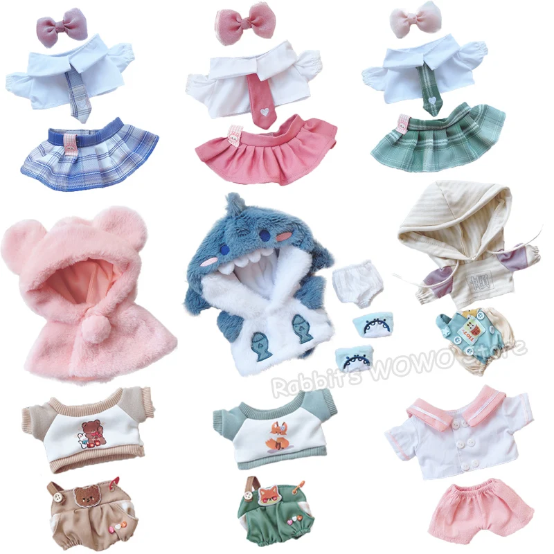 Doll Clothes for 20cm Idol Doll Outfit Accessories College Skirt Wedding Dress Hoodie Overall for Super Star Dolls Toys Gift