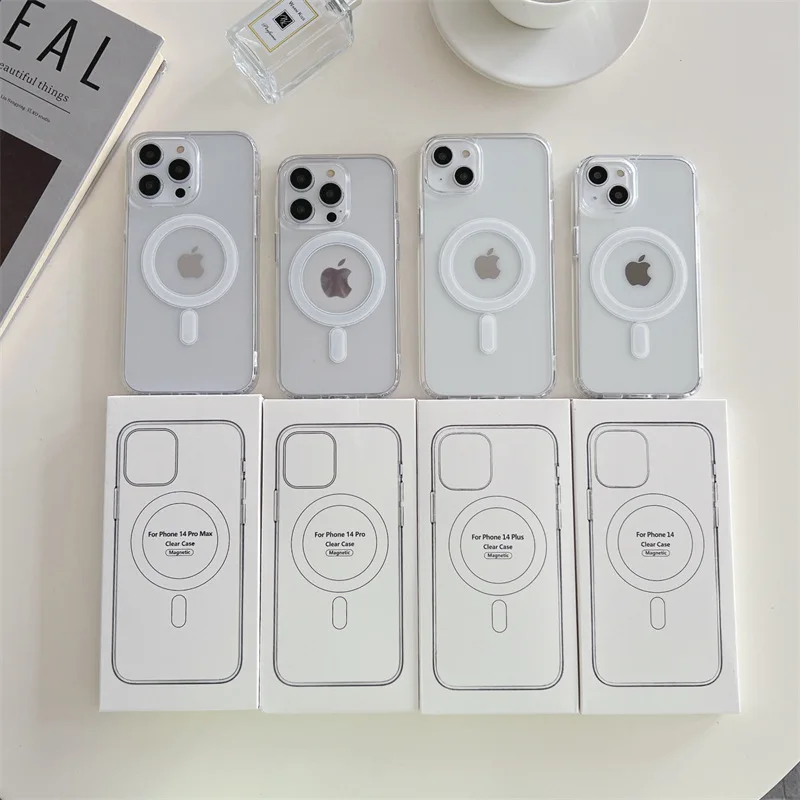 Clear Magnetic Macsafe Wireless Charging Case For Magsafe IPhone 15 14 12 11 13 Pro Max 13 Mini XS X XR IPone IPhone 15 Mac Safe