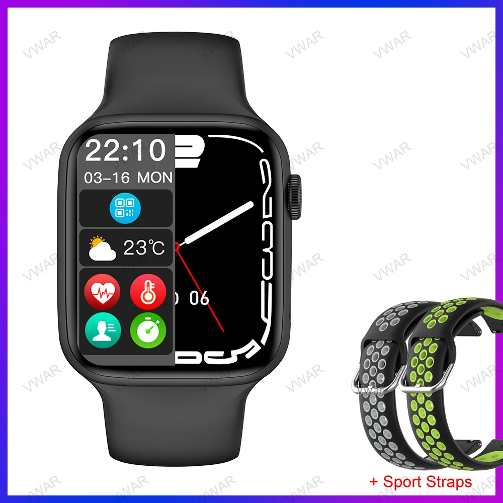 Vwar DT7 MAX Smart Watch Series 7 1.9" Infinite Screen NFC GPS Tracker Bluetooth Call Men Women 45mm Smartwatch for IOS Xiaomi 
