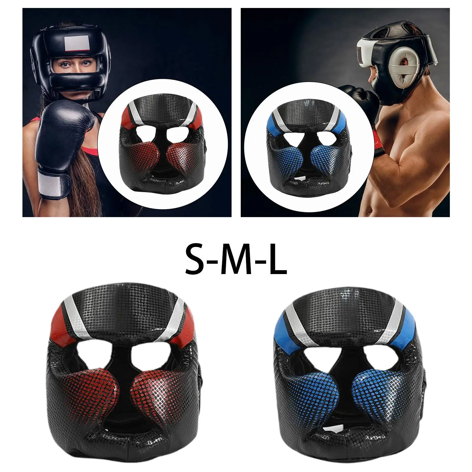 Boxing Headgear Thickened Full Face Protection Forehead and Ear Protection for Kids Adults Boys Girls Men Women Sanda Kickboxing