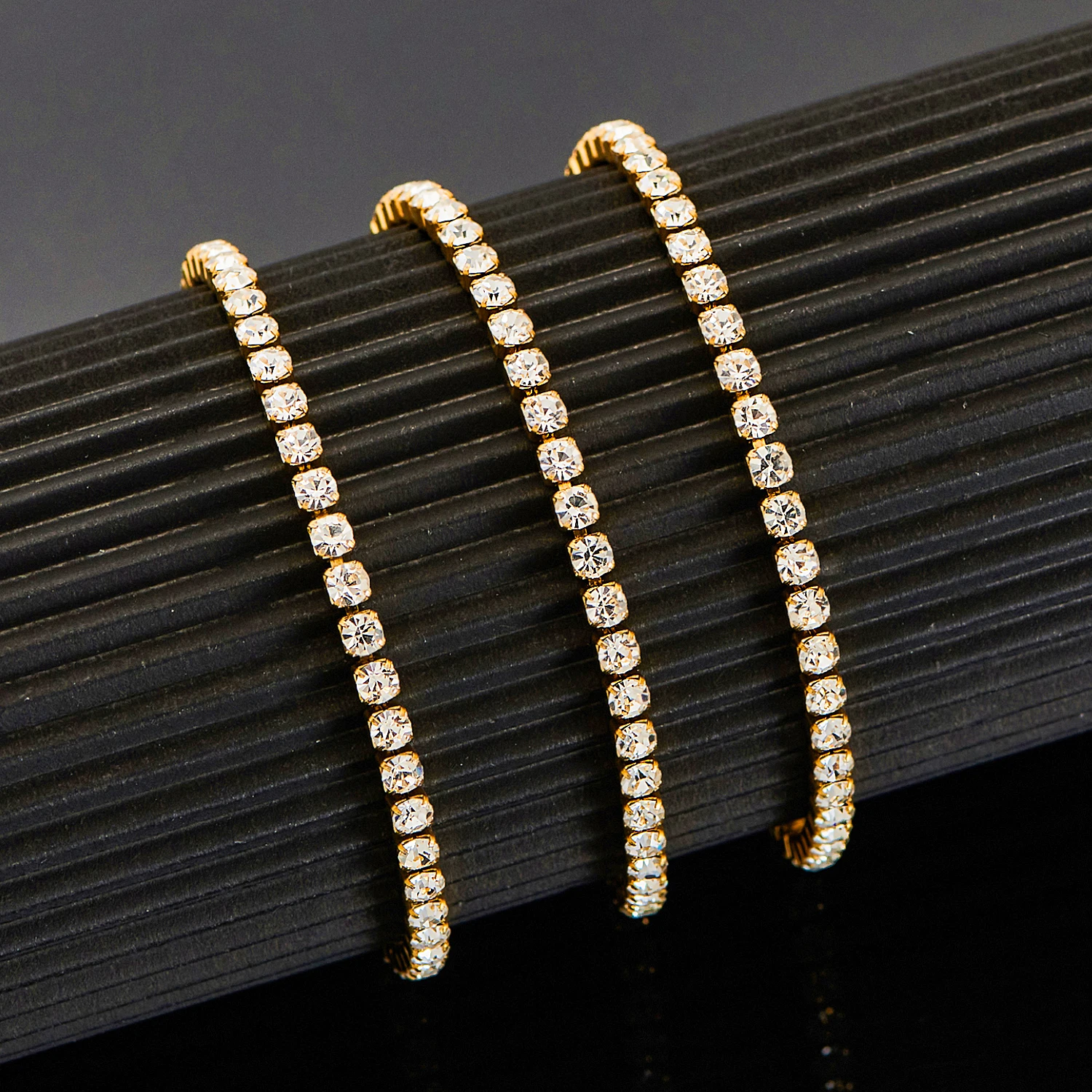 Zirconia Tennis Necklace gold color