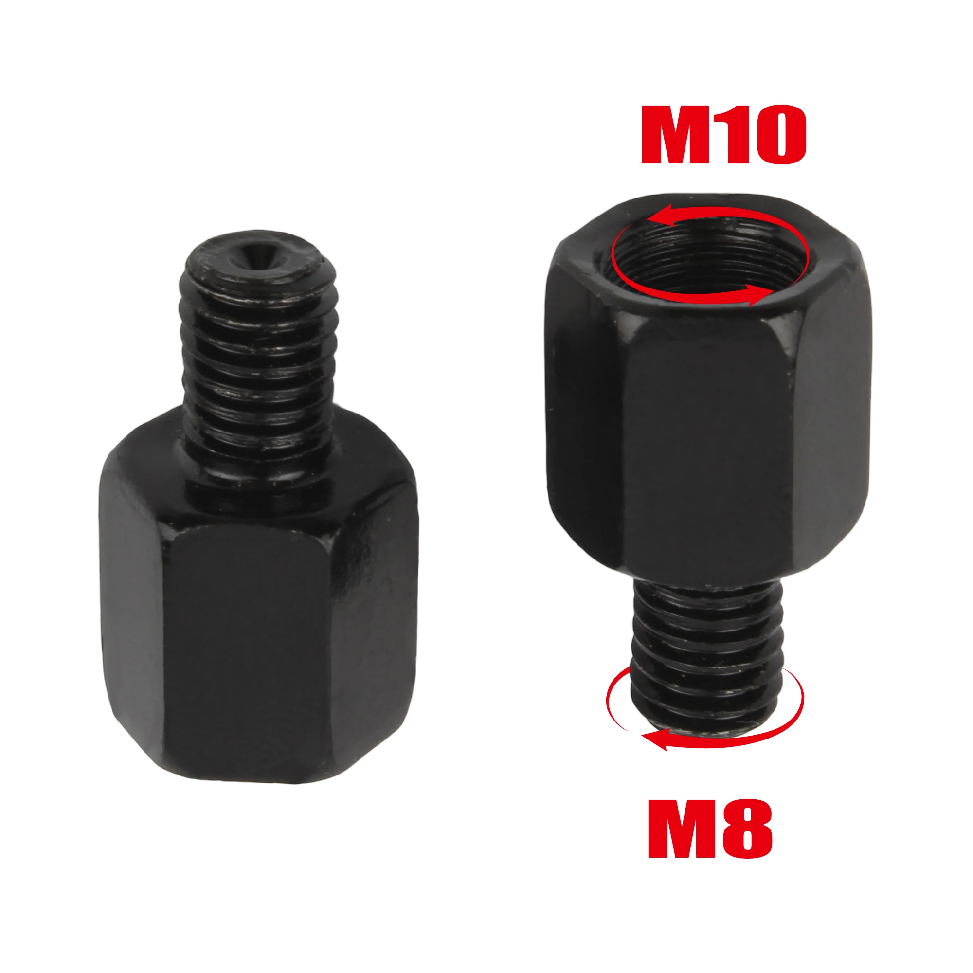 Motorcycle Mirror Conversion Screw M8 M10 Pair Black 10MM 8MM Rearview Mirrors Conversion Bolt Clockwise Universal Modified Part