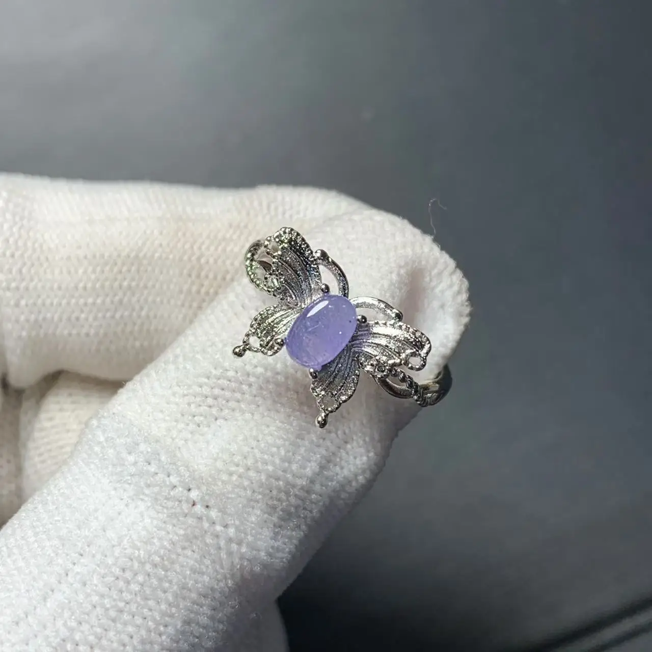 MM Natural Tanzanite Ring Adjustable Female Ring Jewelry for Women Gift Wholesale High Quality Vintage Fine