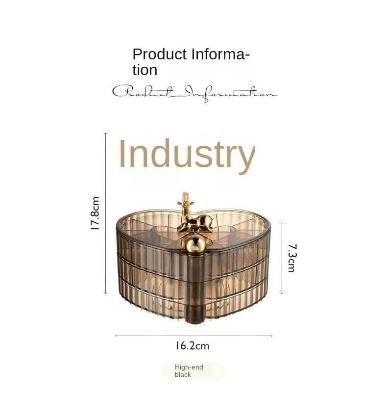 3 Layers Jewelry Storage Box Luxury Jewelry Organizer Plastic Large Capacity Earrings Rings Necklace Jewelry Organizer