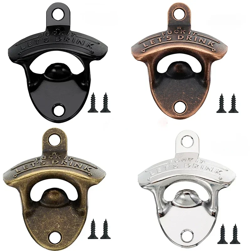 Bottle Opener 1pc Metal Bottle Opener Wall Mounted Vintage Retro Hanging Beer Opener BBQ Tools Bar Kitchen Accessories For Bar Pub BBQ