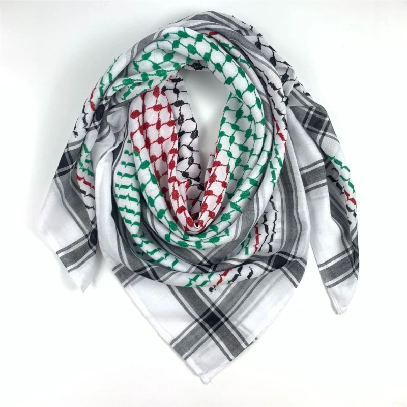 

Жаккардовый арабский шарф с геометрическим рисунком куфия-шема, квадратный шарф, легкие теплые шарфы для шеи, шарфы для пустыни,