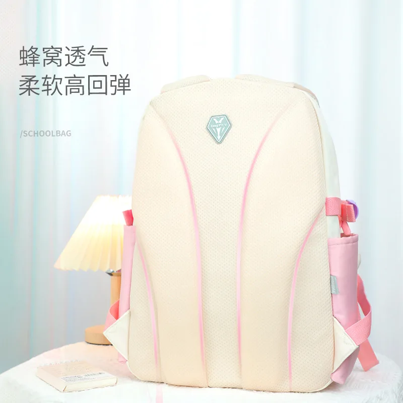 Disney Frozen Leisure Girls School Bags Snow Queen Primary Middle Student Shoulder Orthopedic Backpack Large Capacity Mochilas