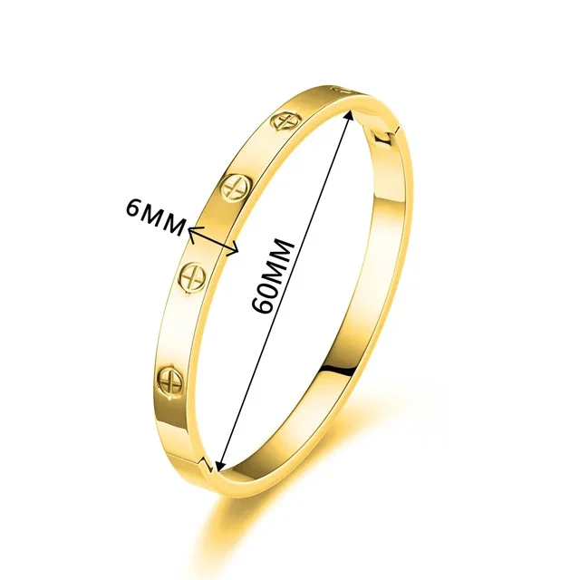 Stainless Steel Bracelet for Women Cuff Bracelets on Hand Couple Fashion Bangles Jewellery Accessories Gifts 5