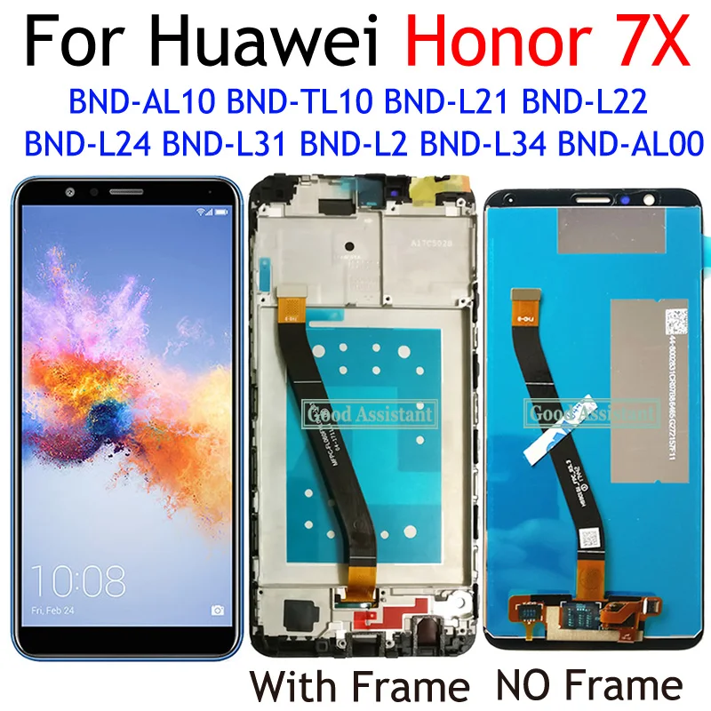 Écran LCD + Tactile De Remplacement Pour Honor 7X (BND-L21) - Noir, Compatibilité Garantie
