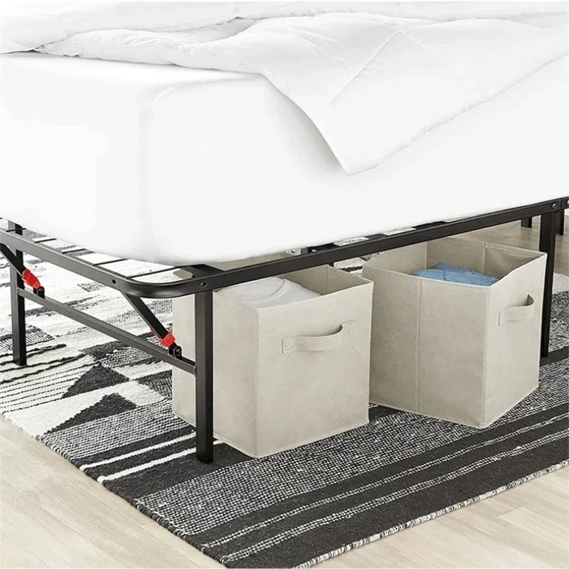 Non-woven Fabric Fold Storage Box Bedroom Wardrobe Toy Clothes Sundries Organizer with Cover Underwear Sock Home Accessories