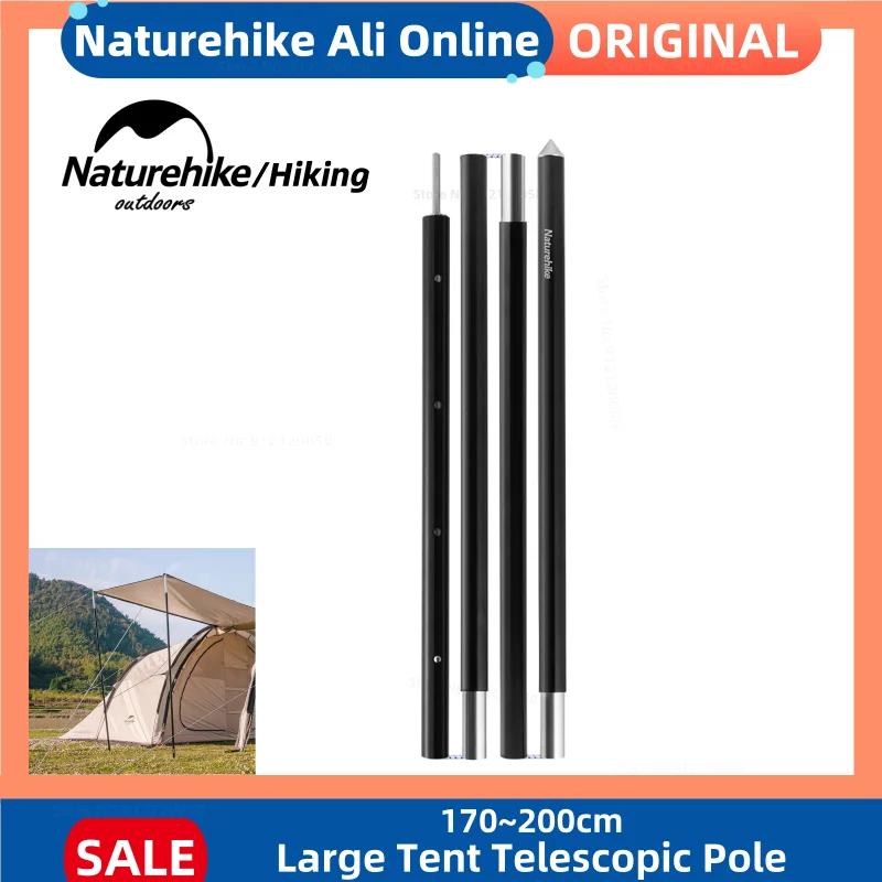 

Naturehike Large Tent Telescopic Hall Pole Aluminum Alloy Portable Canopy Support Pole Outdoor Camping Tent Pole Camping Tools