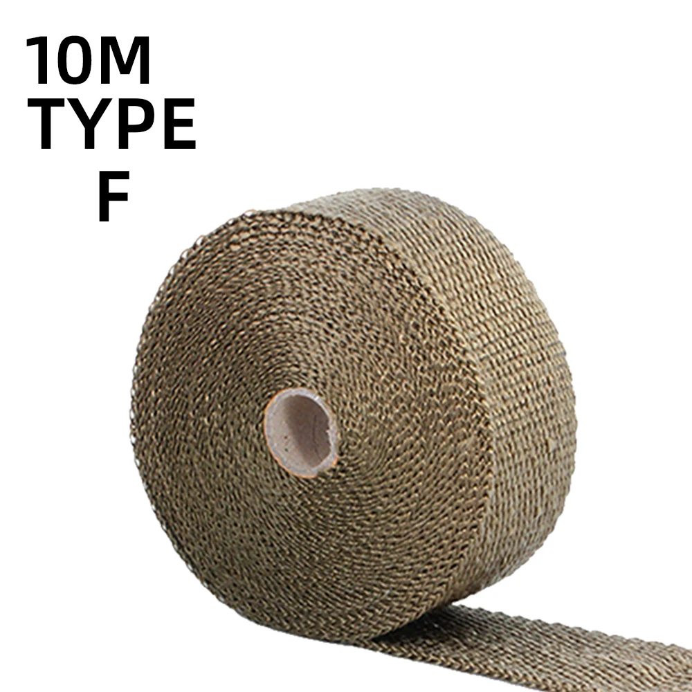 5cm*5M/10M Motorcycle Exhaust Heat Shield Thermal Exhaust Tape Fiberglass  Heat Wrap Pipe Heat Insulation with Stainless Ties - AliExpress