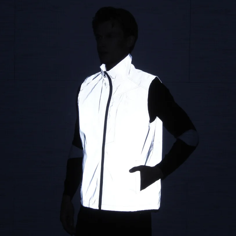 

Fashion Reflective Vest Unisex Outdoor Sports Cycling Tank Top Vest for Men Outerwear Coats Youthful Vitality V-Neck Mens Vest