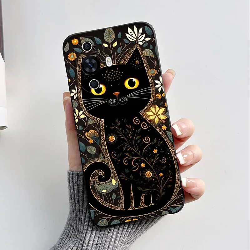 Cute Cat & Puppy Dog Soft Silicone Phone Case - Cartoon Design Cover for 6.7 and 6.78 Smartphones