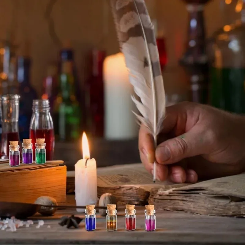10/100Pcs Mini glass bottles mini glass bottles with Cork Stopper Message Bottles for Wedding Birthday Party Decoration DIY Jars Vials Gifts