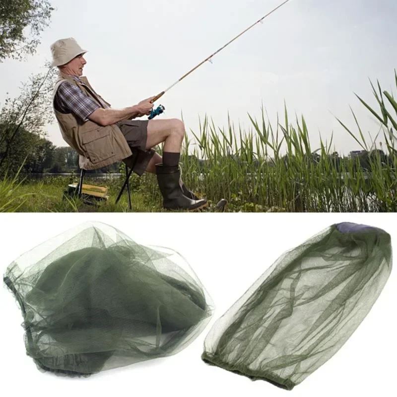 Outdoor Fishing Cap Anti Mosquito Insect Net Face Repellent Hat Bug Mesh Head Net Face Protector Mesh Travel Camping Cap mosquito head net