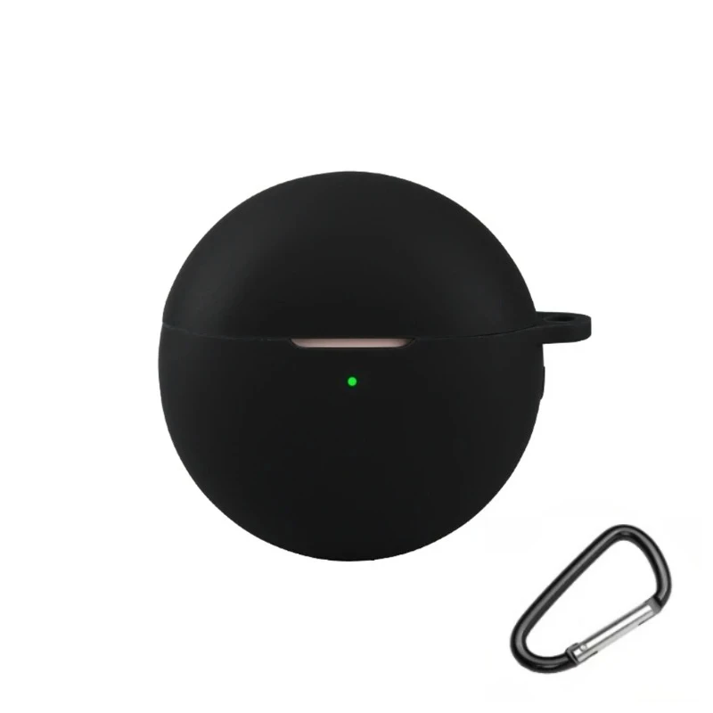 Silicone Shockproof Dust-Proof Earbuds Case with Keychain Hook